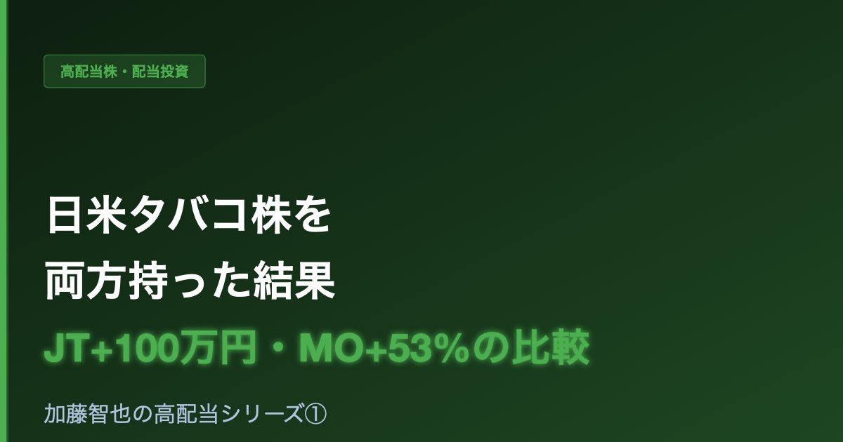 高配当株の保有銘柄に関するスクリーンショット